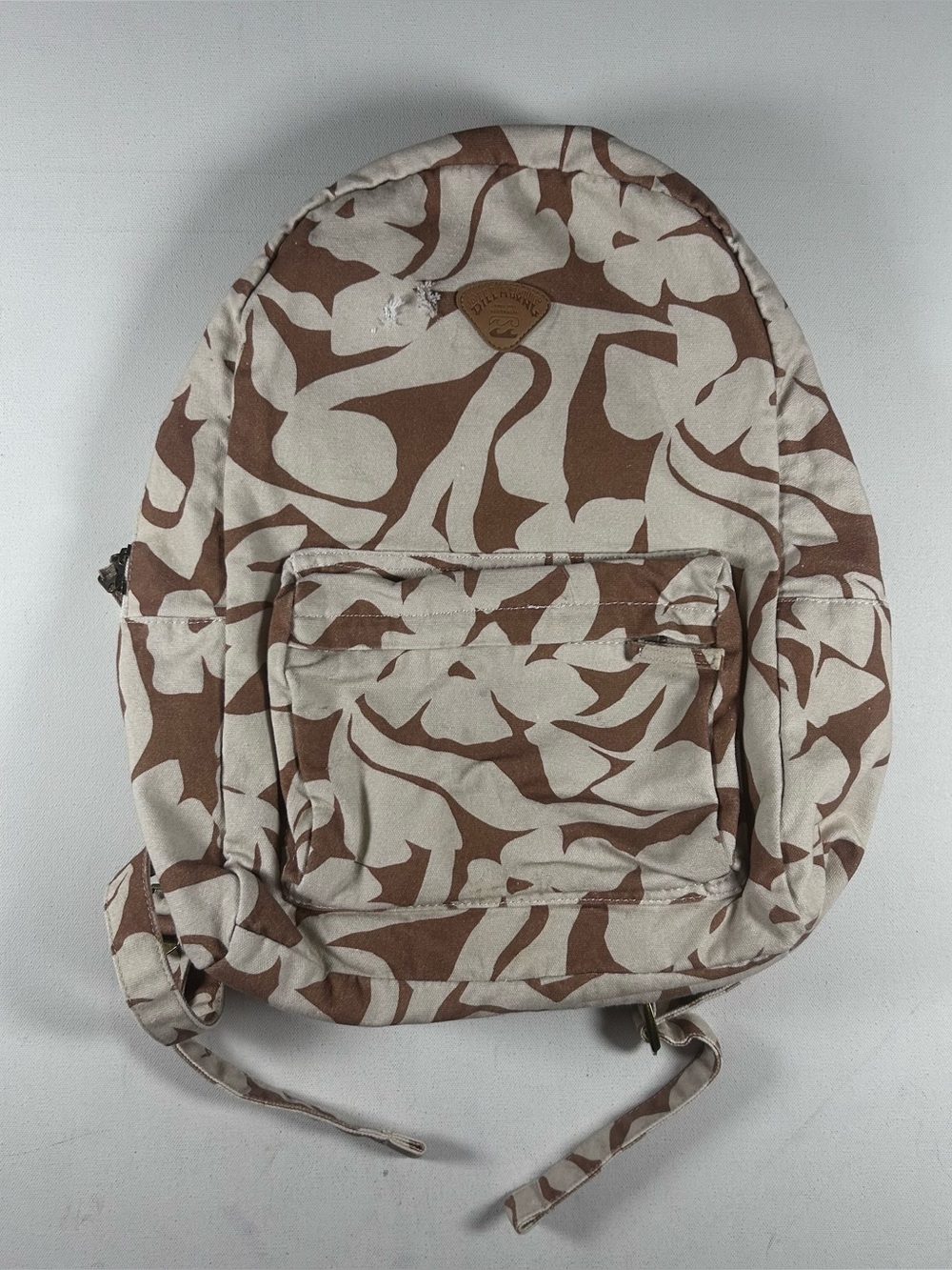 Billabong Backpack Floral Bag Hawaiian Denim Canvas Bag 100% Cotton